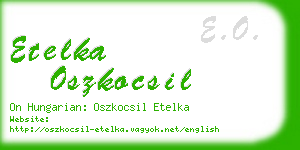 etelka oszkocsil business card